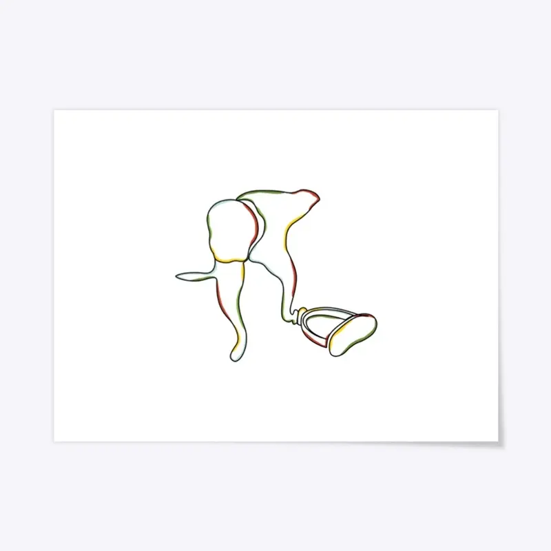 Middle ear ossicles, simple line art